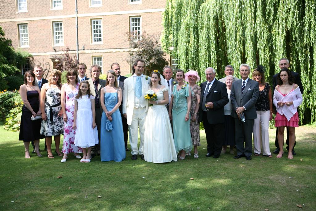 With the bride's family